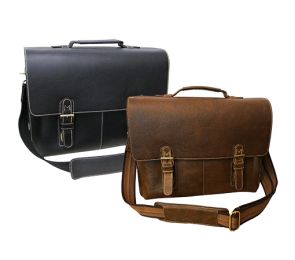 First-Class Brn Organizer Briefcase