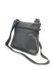 Two Tone Black w/Embossed Croco Leather Crossbody Bag