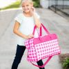 Hot Pink Check Travel Bag