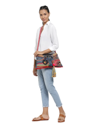 Embellished Denim Sling Bag