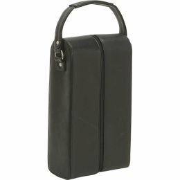 Fancy Double Bottle Wine Case, Black