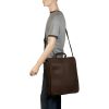 Distressed Leather 17 Inch Laptop Messenger