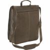 Distressed Leather 17 Inch Laptop Messenger, Chocolate