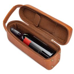 Fancy Single Bottle Wine Case, Tan