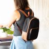 Neat Black Nylon Backpack