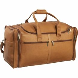 Tan Log Cabin Duffel Bag