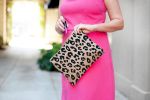 Leopard Burlap Zip Pouch