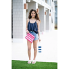 Hot Pink Stripe Zip Pouch Wristlet