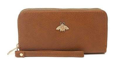 Cognac Plain Smooth Bug Hand Wallet