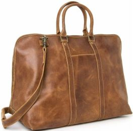 Tan Distressed Getaway Duffel