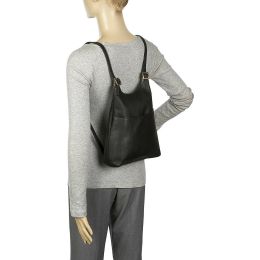 Women's Black Slim Sling-Backpack