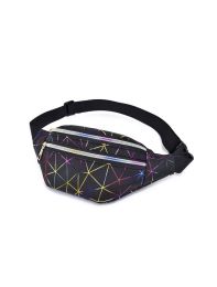 Multi Colored Black Fanny Pack