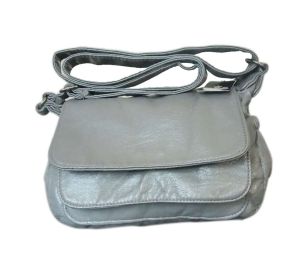 Gray Satchel Handbag