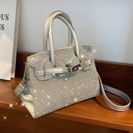 Diamond Satchel (Color: Silver)