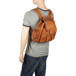 Classic Multi Pocket Backpack (Color: Tan)