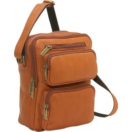 Men's Multi Pocket Messenger Bag (Color: Tan)