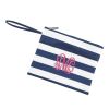 Stripe Zip Pouch Wristlet