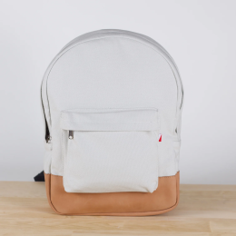 Leather Bottom Backpacks (Gold: Gray)